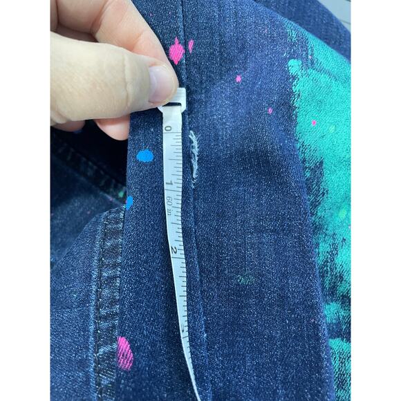 VTG Red Ape Jeans 38x32 Moto Style Distressed Paint Splatter Baggy Grunge READ - Picture 7 of 9